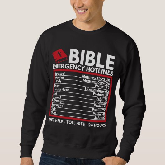 Bijbelse noodnummers - Fungerend Christelijk bijbe Trui (Voorkant)