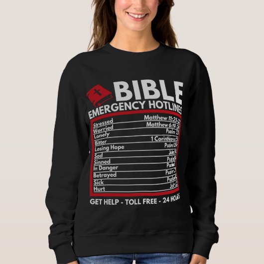 Bijbelse noodnummers - Fungerend Christelijk bijbe Trui (Voorkant)