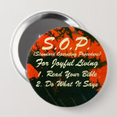 Bijbelse S.O.P.-Button Ronde Button 4,0 Cm (Voorkant /achterkant)