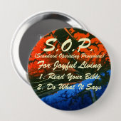Bijbelse S.O.P.-Button Ronde Button 4,0 Cm (Voorkant /achterkant)