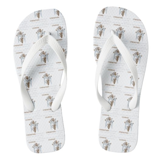 Bijbelse Schrift Psalm 27:14 KJV II All-over Teenslippers (Voetbed)