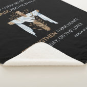 Bijbelse Schrift Psalm 27:14 KJV Sherpa Deken (3/4)