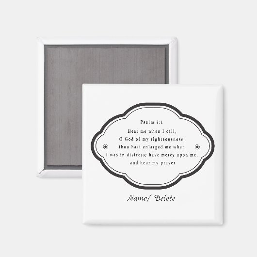 Bijbelse scriptie Psalm 4-1 Magneet (Voorkant / Achterkant)