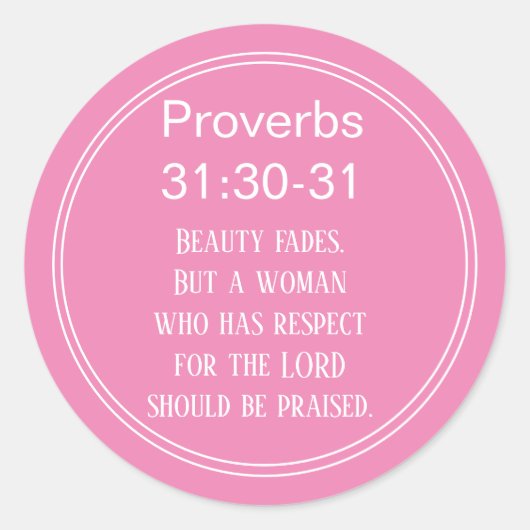 Bijbelse scriptie verse spreekwoorden conferentie  ronde sticker (Voorkant)