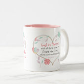 Bijbelse spreekwoorden 3:5 Hart Bloemen Mok (Voorkant rechts)