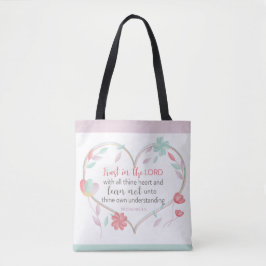 Bijbelse spreekwoorden 3:5 hart Canvas tas