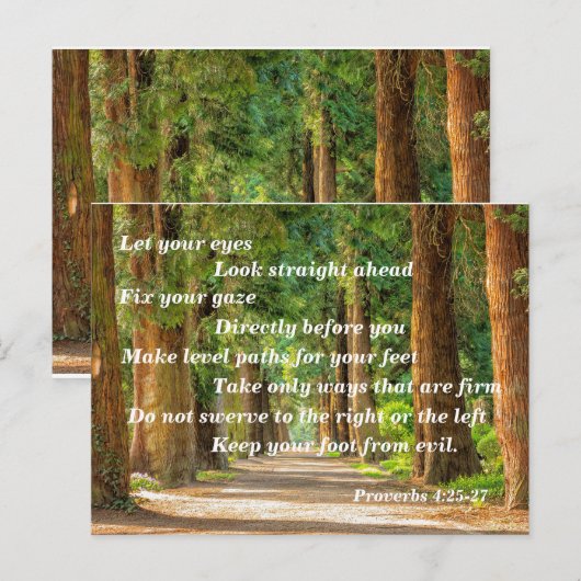 Bijbelse spreekwoorden 4:25-27 briefkaart (Voorkant / Achterkant)