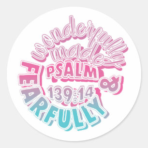 Bijbelse Stickers - Psalm 139:14