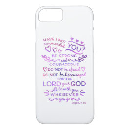 Bijbelse telefooncel: Joshua 1:9 iPhone 8/7 Hoesje