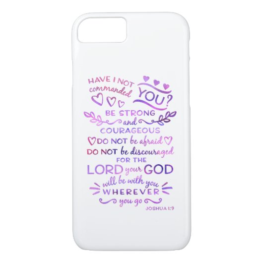 Bijbelse telefooncel: Joshua 1:9 Case-Mate iPhone Case (Achterkant)