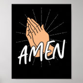 Bijbelse Verse Amen God Poster (Voorkant)