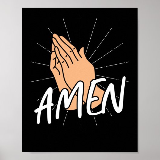 Bijbelse Verse Amen God Poster (Voorkant)