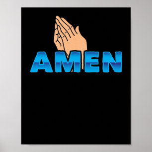 Bijbelse Verse Amen God Poster