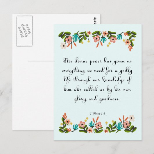 Bijbelse verse art. 2, punt 1:3 briefkaart (Voorkant / Achterkant)