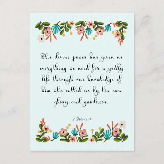 Bijbelse verse art. 2, punt 1:3 briefkaart (Voorkant)