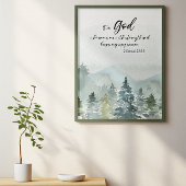 Bijbelse verse bergscriptie poster