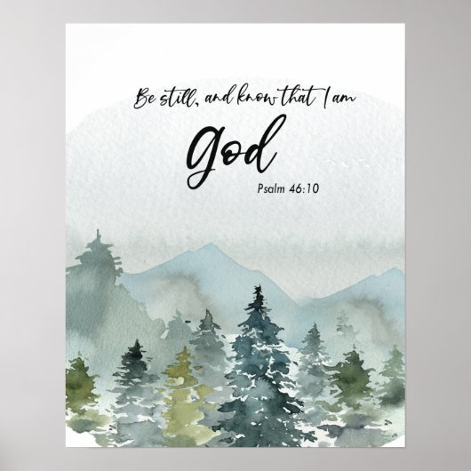 Bijbelse verse bergscriptie poster (Voorkant)