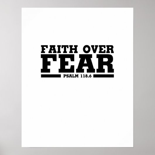 Bijbelse Verse Christelijk Jezus Faith over Fear P Poster (Voorkant)