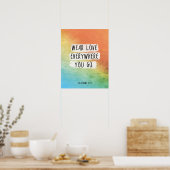 Bijbelse Verse citaten Colossians 3:14 Waterverf Poster (Keuken)