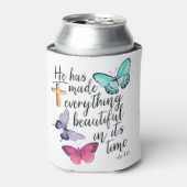 Bijbelse Verse Cross ecclesiastes ecc Scripts Blikjeskoeler (Blikje Voorkant)