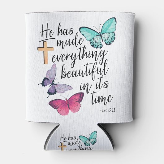 Bijbelse Verse Cross ecclesiastes ecc Scripts Blikjeskoeler (Voorkant)