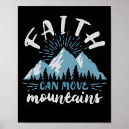 Bijbelse Verse Faith kan bergen naar God verplaats Poster