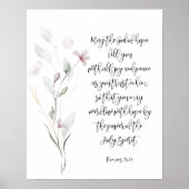 Bijbelse verse florale scriptie poster (Voorkant)