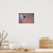 Bijbelse Verse Isaiah 40:31 met Motivatie vogelpes Poster (Keuken)