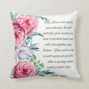 Bijbelse Verse Isaiah 58:11 Pillow Kussen