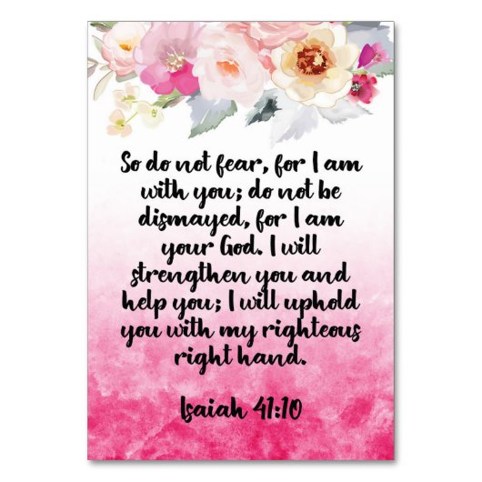 Bijbelse Verse Isaiah Kaart (Voorkant)