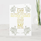 Bijbelse Verse John 14:6 Jesus Way Truth Life Cros Kaart (Voorkant)
