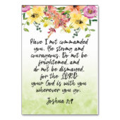 Bijbelse Verse Joshua Kaart (Achterkant)