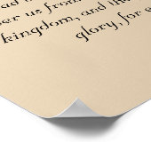 Bijbelse Verse-kunstwerken, het gebed van de Heer Poster (Hoek)