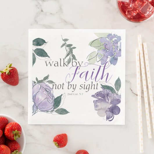 Bijbelse Verse loopt door geloof niet door gewicht Servet (Insitu)