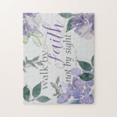 Bijbelse Verse loopt door geloof niet door hechte Legpuzzel (Verticaal)