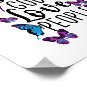 Bijbelse Verse Love God Love People Butterfly Poster (Hoek)