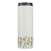 Bijbelse Verse 'Love Nooit Fails' Elegant Wildflow Thermosbeker (Achterkant)