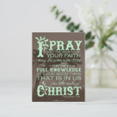 Bijbelse Verse Post Card - Philemon 1:6 Briefkaart (Staand voorkant)