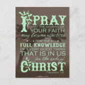 Bijbelse Verse Post Card - Philemon 1:6 Briefkaart (Voorkant)