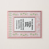 Bijbelse verse puzzle - hartenboterbloemen legpuzzel (Horizontaal)