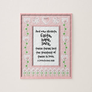 Bijbelse verse puzzle - hartenboterbloemen legpuzzel