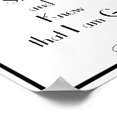 Bijbelse verse quote psalm 46:10 Black & White Wal Poster (Hoek)