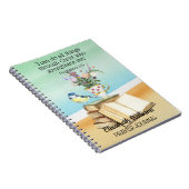 Bijbelse Verse Quote Waterverf Floral Bird Books Notitieboek (Rechterzijde)