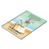 Bijbelse Verse Quote Waterverf Floral Bird Books Notitieboek (Linkerzijde)