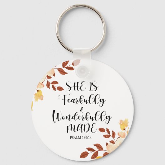 Bijbelse Verse Round Sleutelhanger (Voorkant)