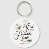 Bijbelse Verse Round Sleutelhanger (Voorkant)