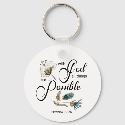 Bijbelse Verse Round Sleutelhanger (Voorkant)