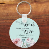 Bijbelse Verse Round Sleutelhanger (Voorkant)