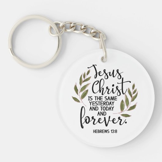 Bijbelse Verse Round Sleutelhanger (Voorkant)