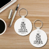 Bijbelse Verse Round Sleutelhanger